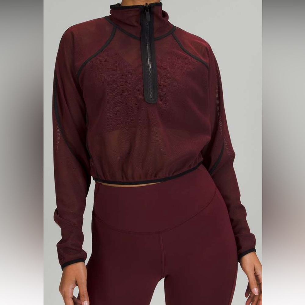 RARE Lululemon mesh reversible quarter zip pullover